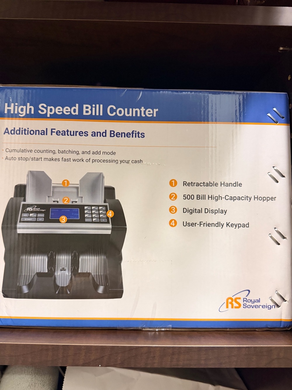 High Speed Bill Counter - Black - Royal Sovereign
